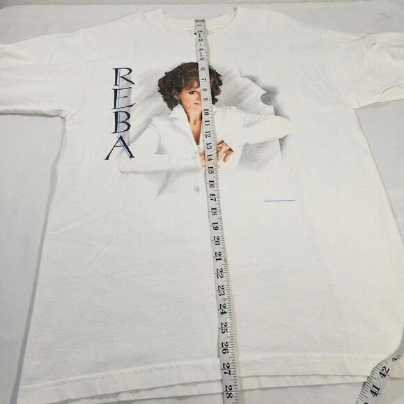 Vintage Reba Mcentire Tour Shirt White Graphic Tee 90s 1997 Large Made In USA - Picture 10 of 11